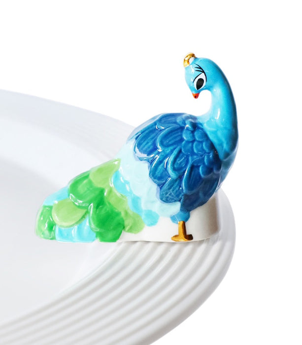 Nora Fleming Mini: Fancy Feathers (Peacock)