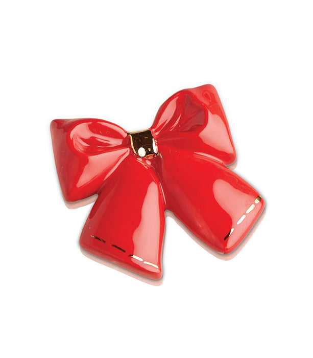 Nora Fleming Mini: Bow Wrap it up Red