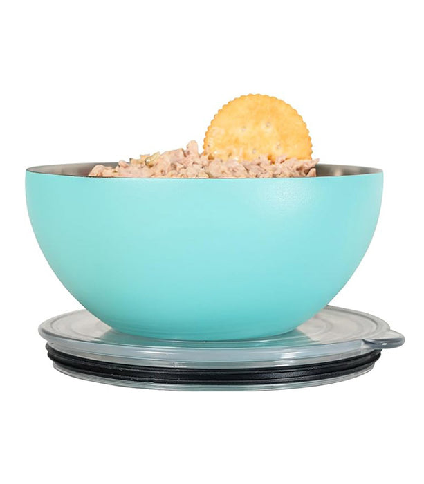 Culinary Apple Served Small Blue Lemonade Vacuum Insulated Bowl