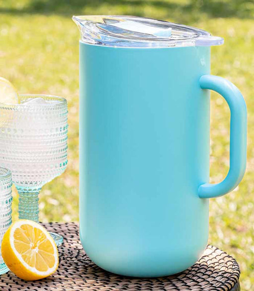 Culinary Apple Served Blue Lemonade Pitcher