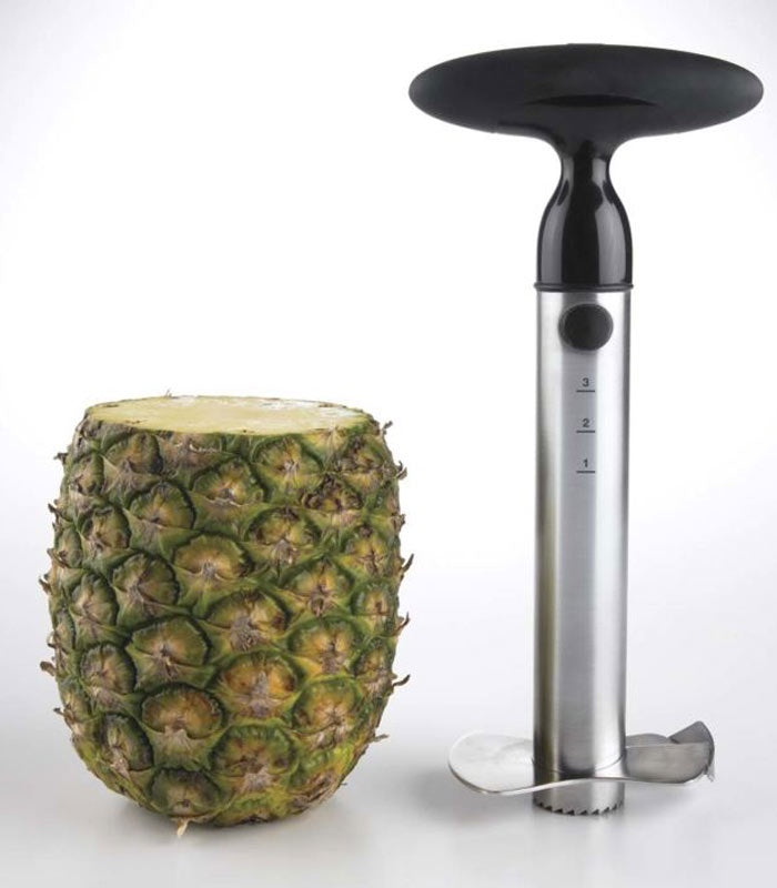 Ratcheting Pineapple Slicer, Slice perfect pineapple rings with just a  twist. Shop the Ratcheting Pineapple Slicer:  By OXO