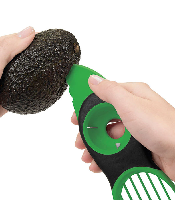 Cutting Avocado with 3-in-1 Avocado Tool