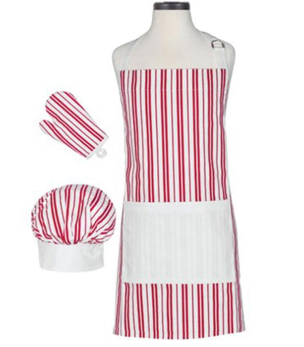 Classic Striped Deluxe Youth Apron Boxed Set