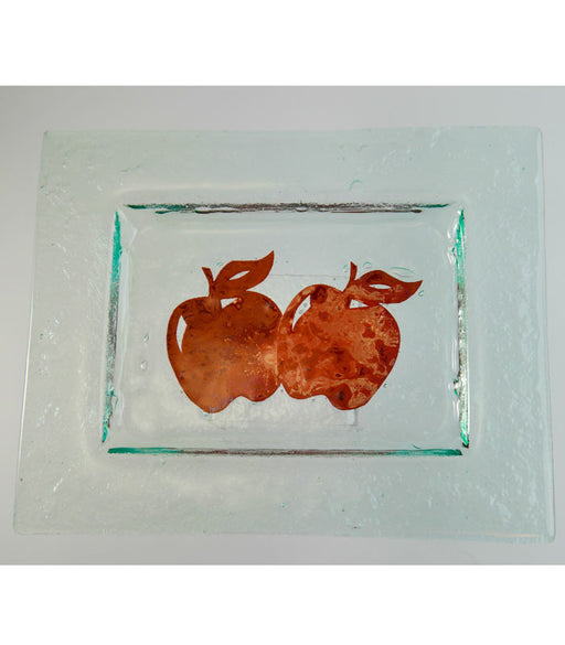 Infused Glass Tray with Apples